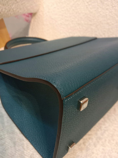 Moynat Rejane Blue Leather Bag