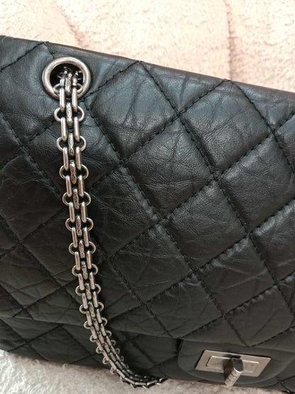 Chanel Reissue Mademoiselle Double Flap Black Calfskin Series 14