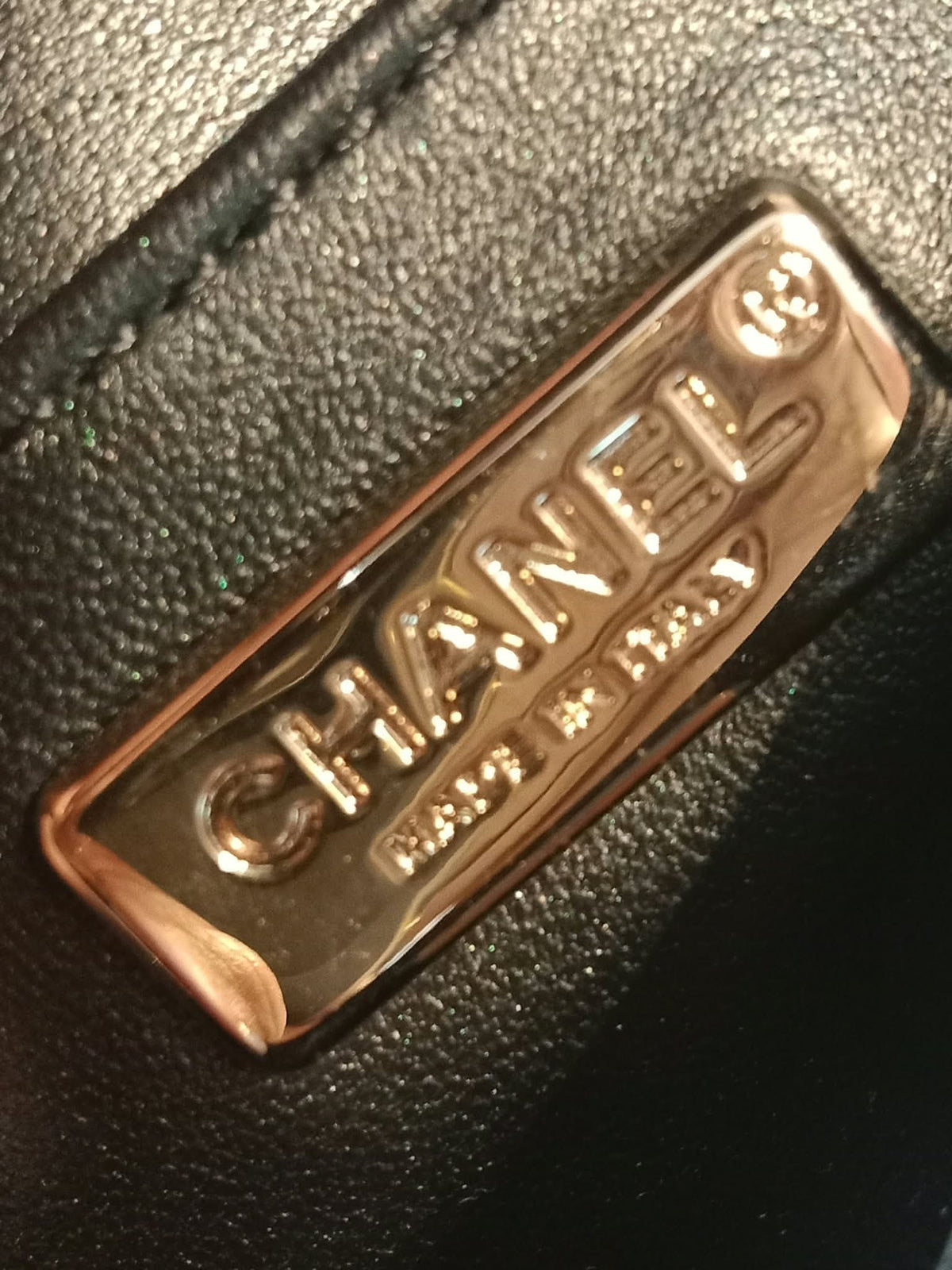 Chanel Mini Rectangular Gold/Black Sequin Limited Edition Microchipped