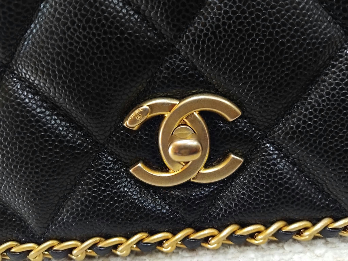 Chanel Black Caviar Neverending Cavair Black Microchipped