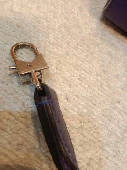 Moynat Rejane Purple Leather Bag