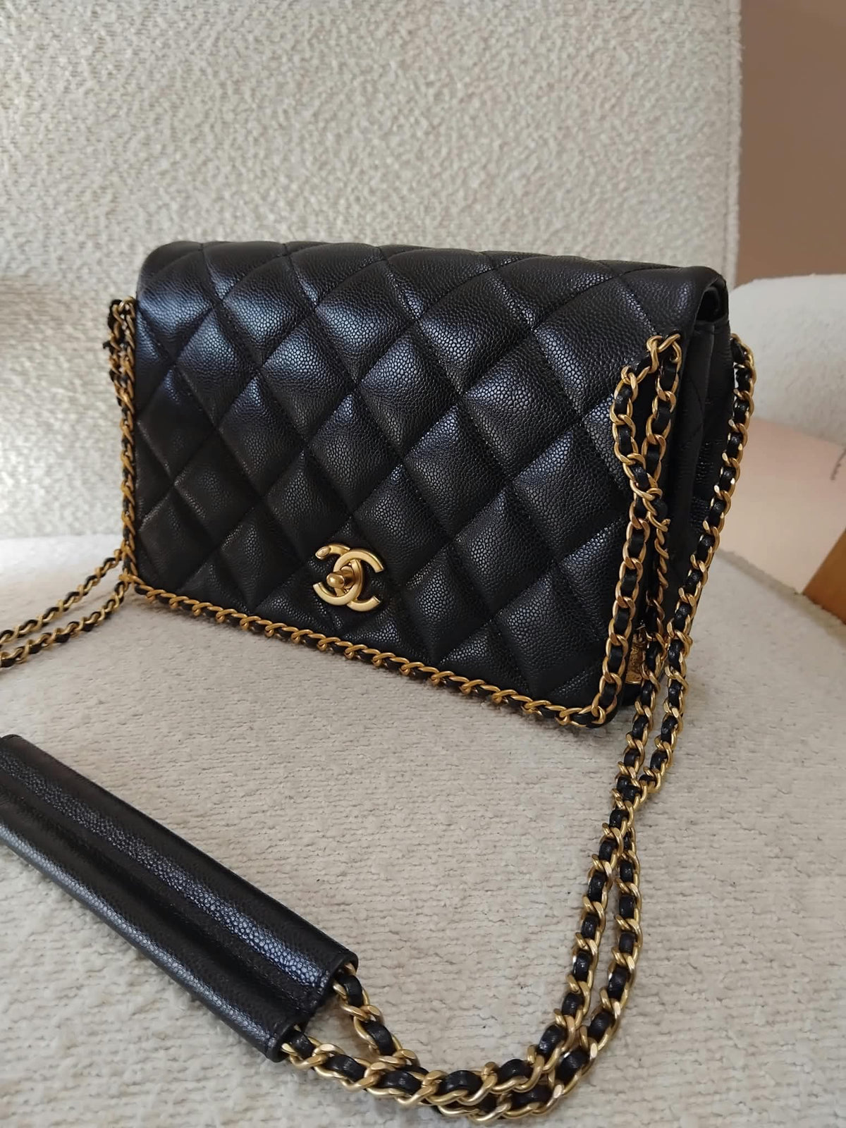 Chanel Black Caviar Neverending Cavair Black Microchipped