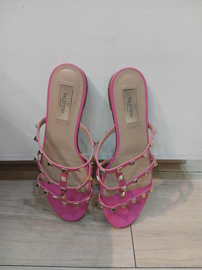Valentino Garavani Rockstud Sandals Pink Size 37 1/2
