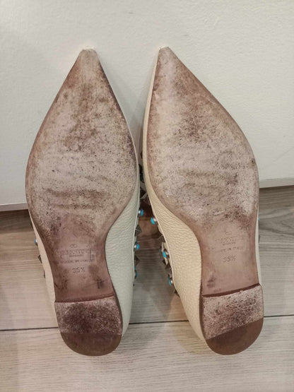 Valentino Garavani Rockstud Leather Ballet Flats 35 1/2