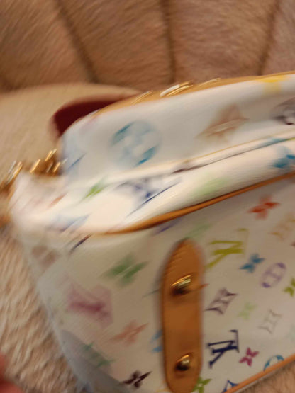 Louis Vuitton x Takashi Murakami Rita White Multicolor Monogram Canvas