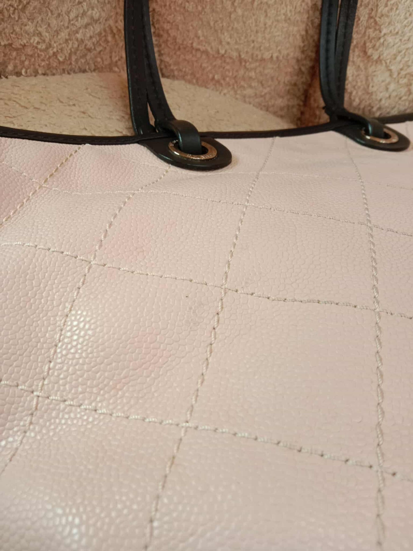 Chanel Shopping Fever Tote Bicolor Pink/Black Caviar Series 19