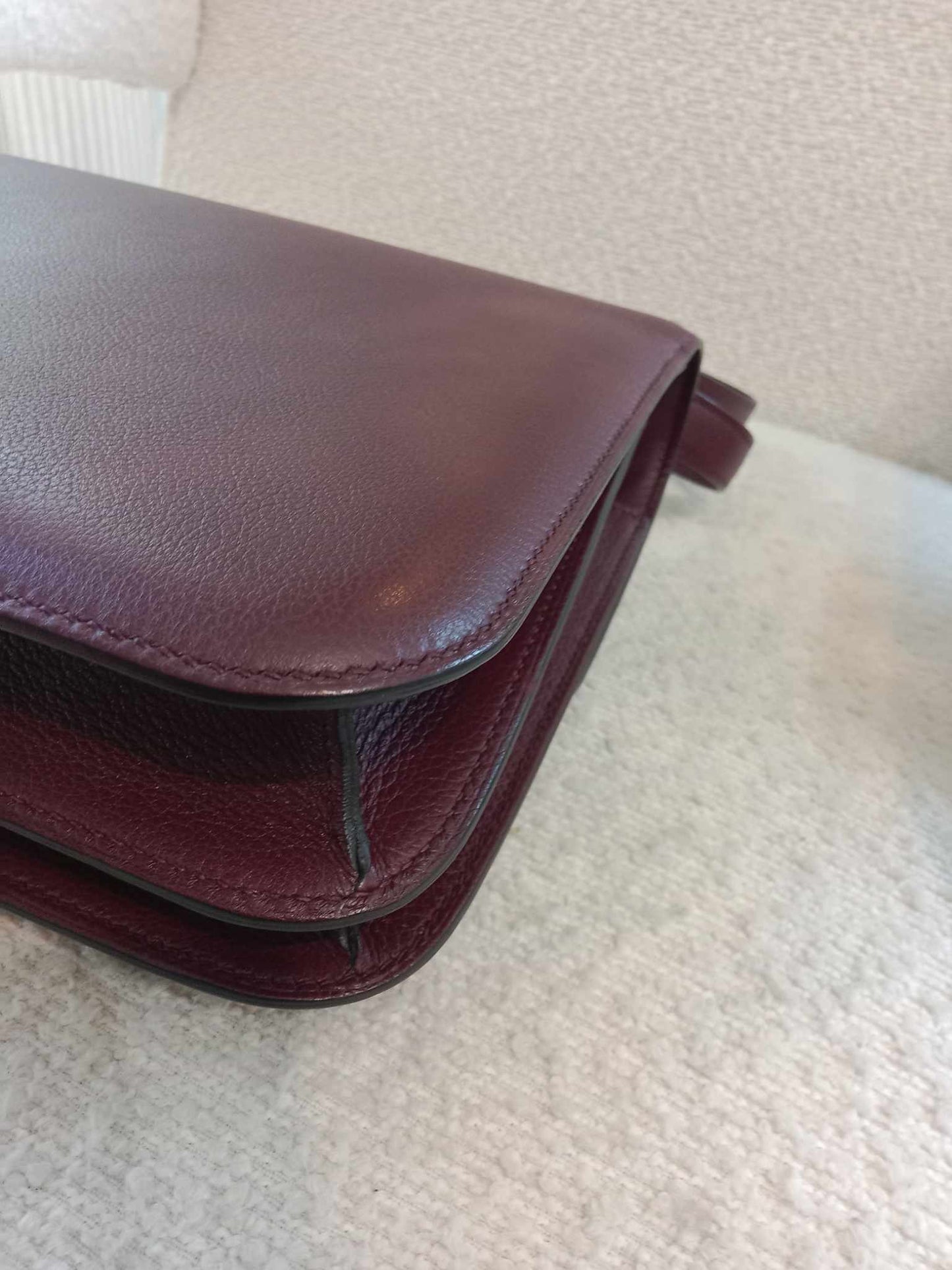 Hermes Constance 24 Evercolor Bordeaux Stamp C 2018