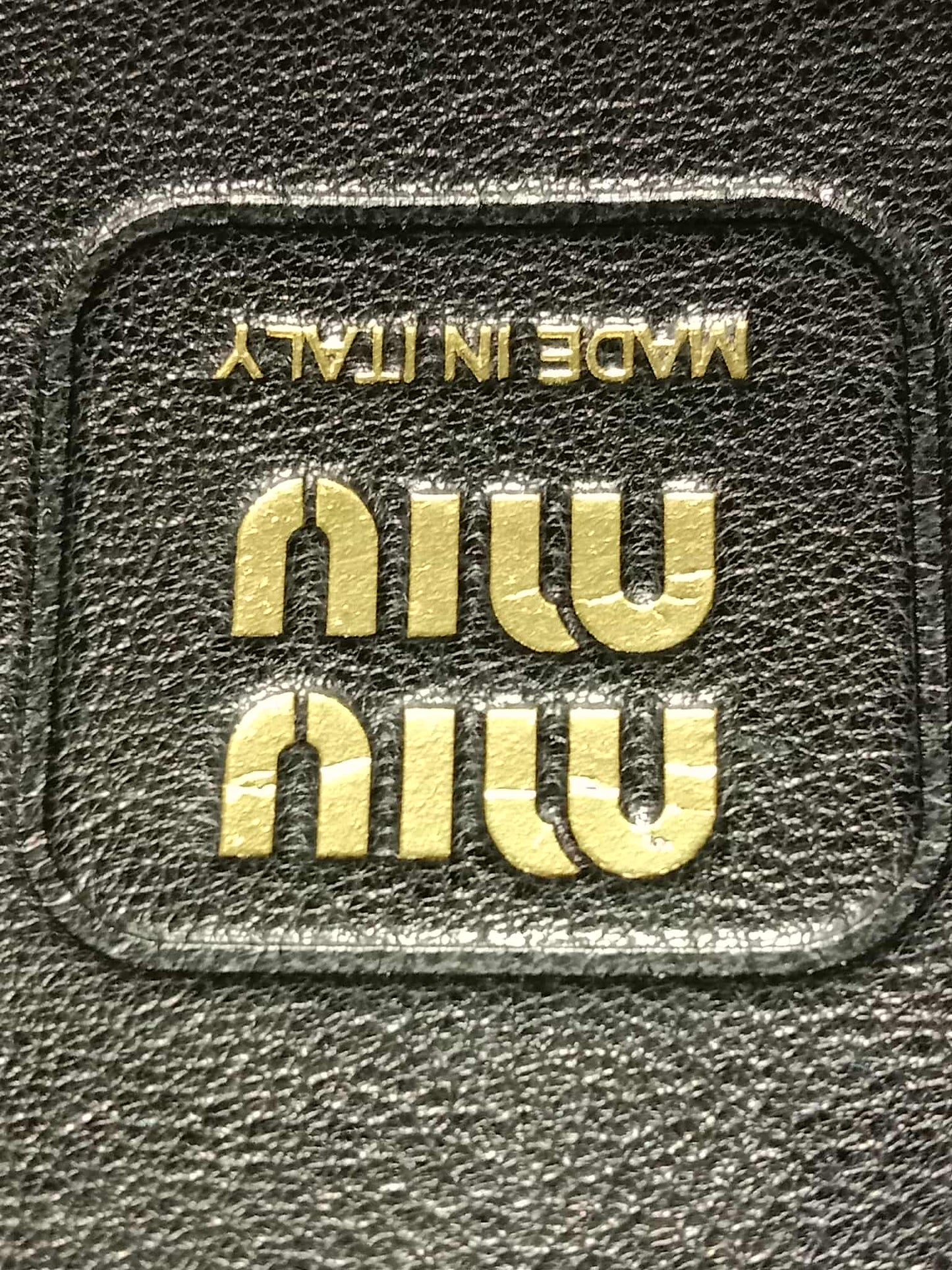 Miu Miu Aviator Nappa Leather Black