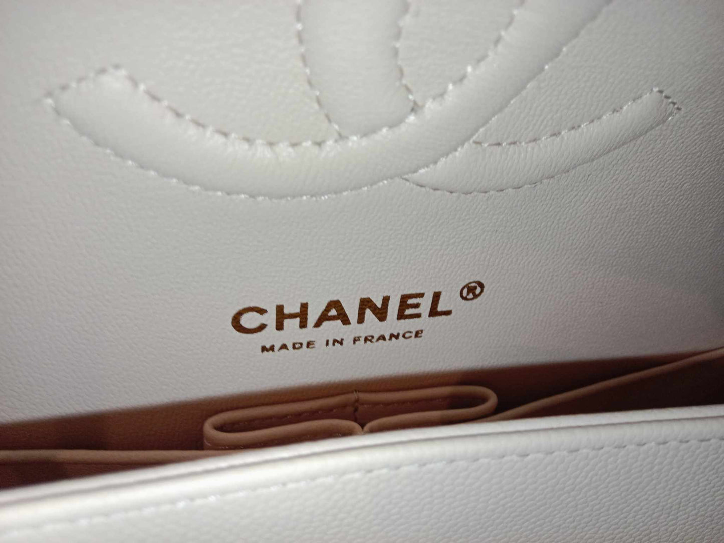 Chanel Timeless Classic Chevron Medium Beige Series 31