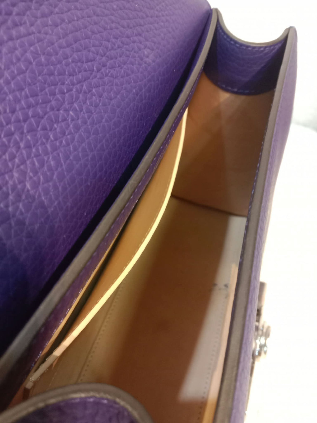 Moynat Rejane Purple Leather Bag