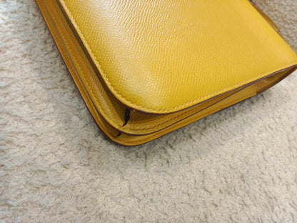 Hermes Constance 24 Jaune Ambre Epsom Stamp C 2018