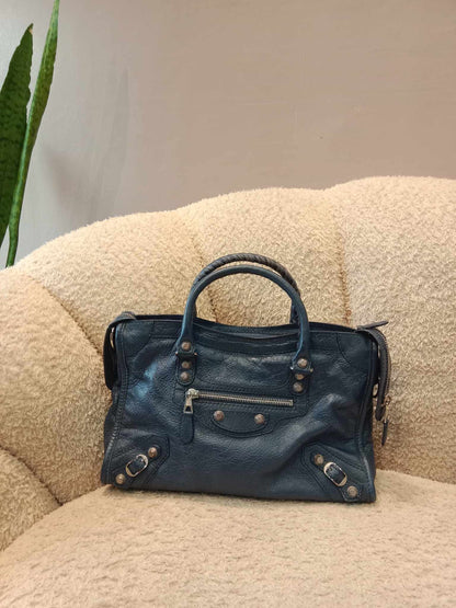 Balenciaga City Bag Medium Dark Blue