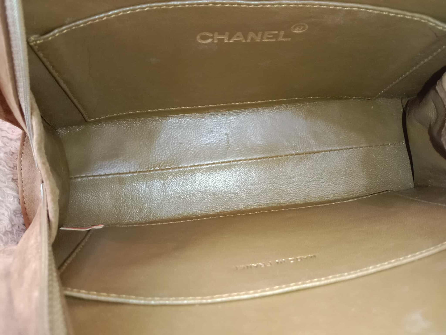 Chanel Vintage Suede Moon Bag Series 1