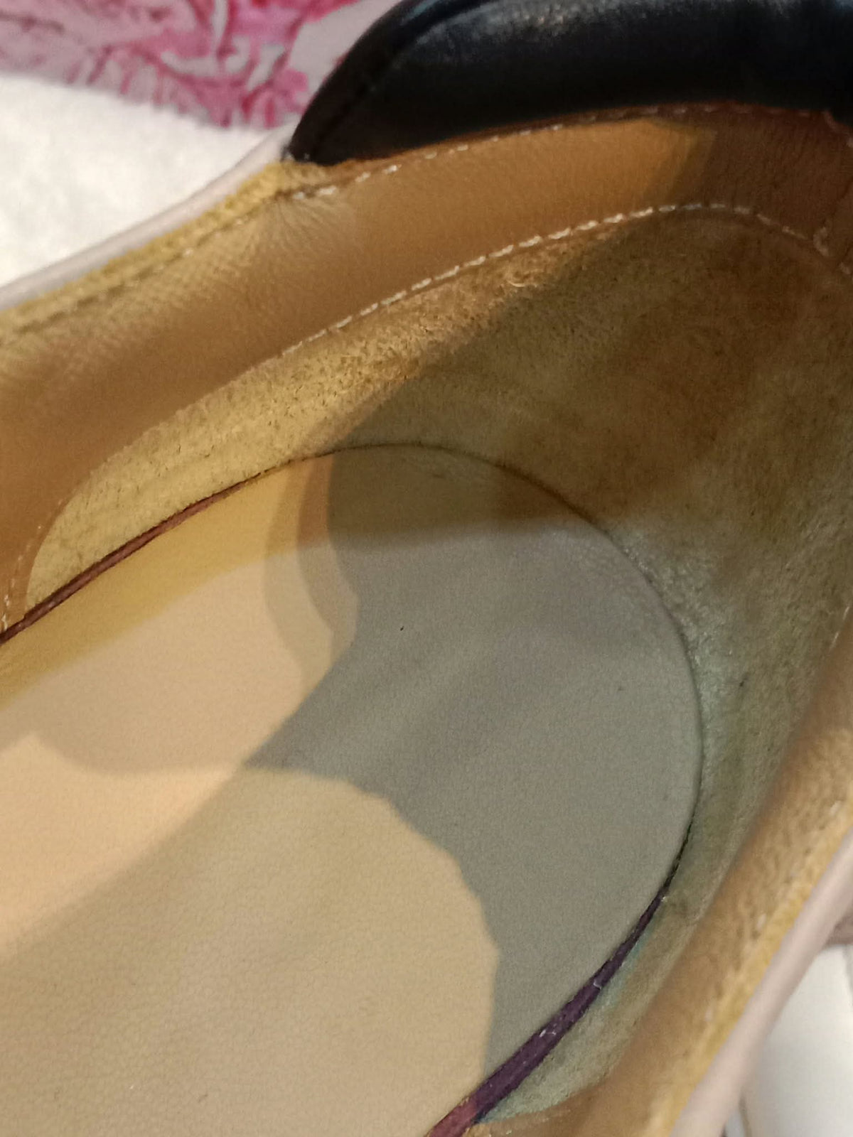 Hermes Rebus Sneakers Rose Aube/Black/White/Taupe Size 37.5