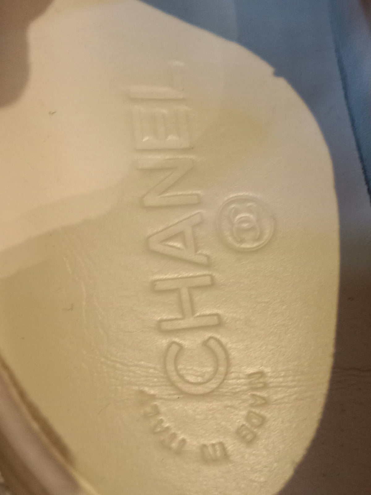 Chanel Interlocking CC Logo Metallic Gold/Beige Lace-up Sneakers with Black Cap Toe Size 35