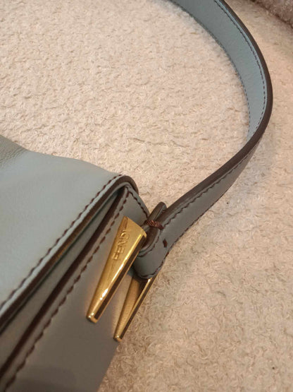 Fendi Mama Baguette Gray Shoulder Bag