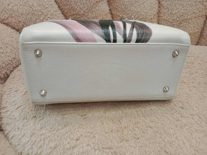 Dior White Floral Printed Lady Dior Medium