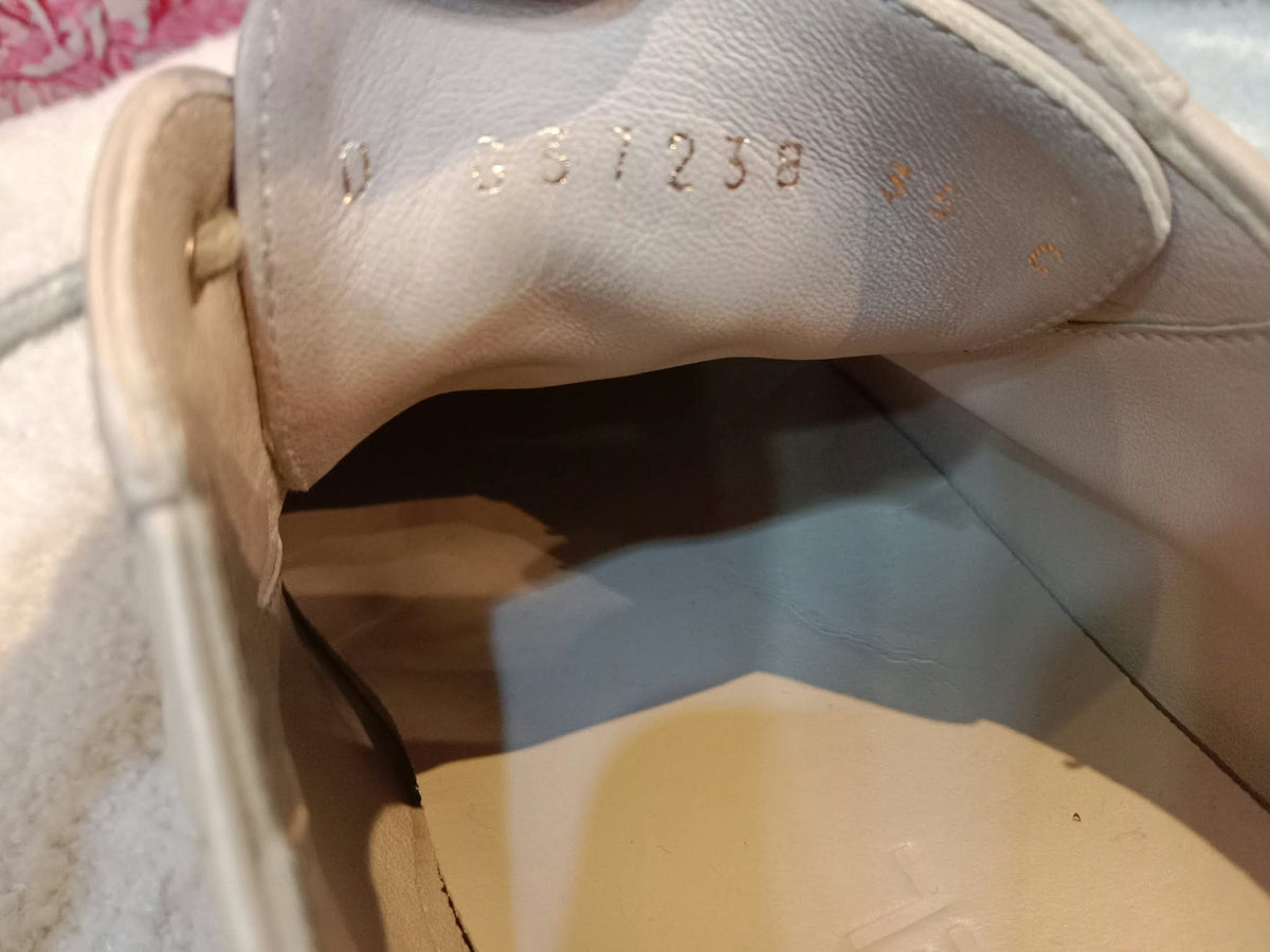 Chanel Interlocking CC Logo Metallic Gold/Beige Lace-up Sneakers with Black Cap Toe Size 35