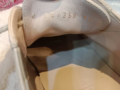 Chanel Interlocking CC Logo Metallic Gold/Beige Lace-up Sneakers with Black Cap Toe Size 35