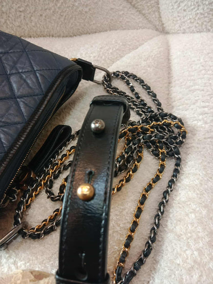 Chanel Gabrielle Hobo Bag Bicolor Blue/Black Series 29