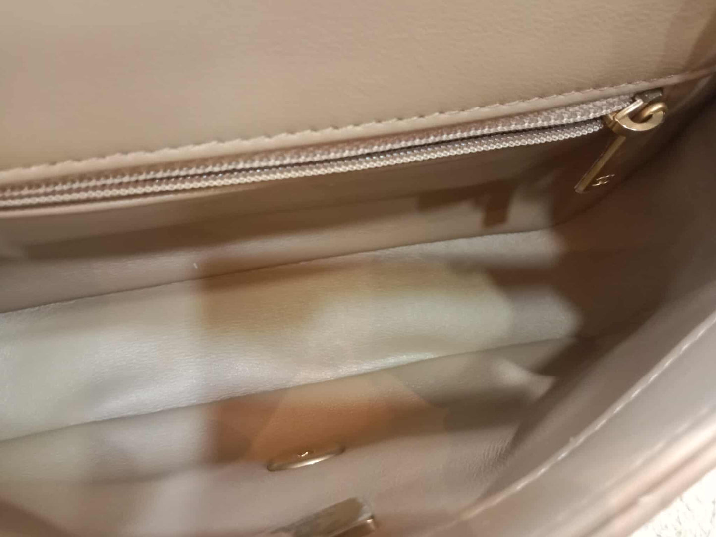 Chanel Seasonal Flap Heart Charms Beige Microchipped