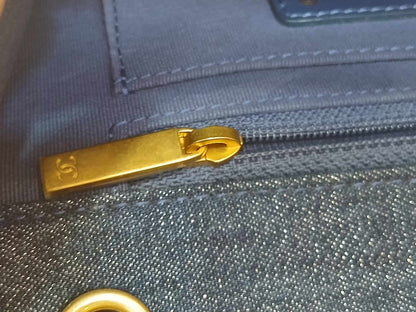 Chanel Denim Mini Flap Bag Microchipped