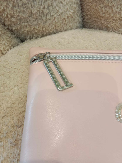 Dior Logo Beads Cosmetic Novelty Pouch Light Pink