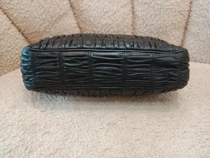 Prada Women's Leather Gaufre Black