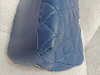 Chanel Quilted Trendy CC Bowler Bag Lambskin Blue Series 23