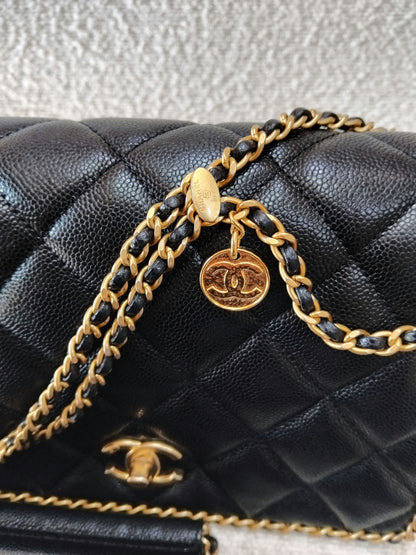 Chanel Black Caviar Neverending Cavair Black Microchipped