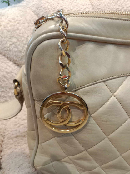 Chanel Matelasse Tassel Chain Beige Lambskin Series 1