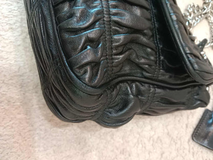 Prada Women's Leather Gaufre Black