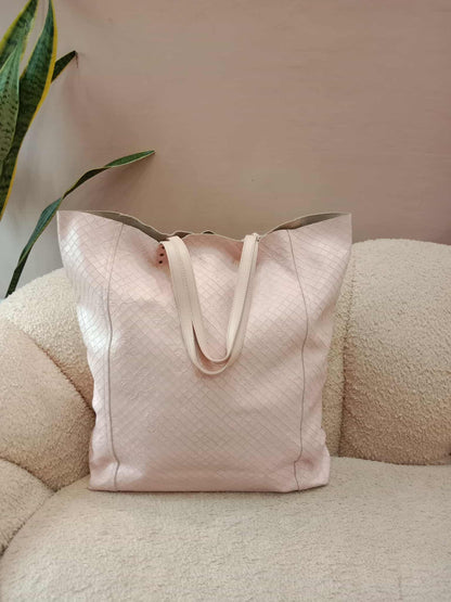 Bottega Veneta Butterfly Intrecciato Tote Bag Pink