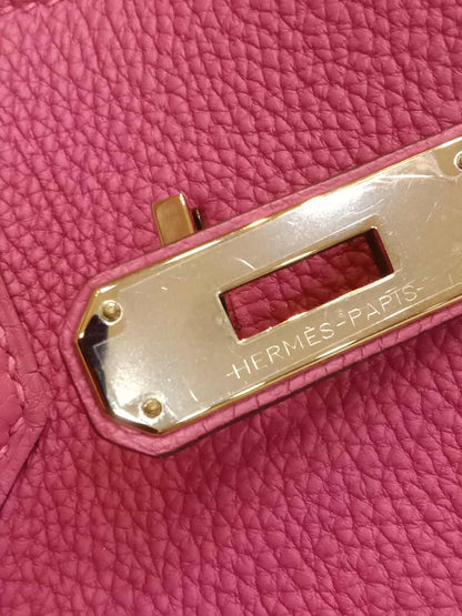 Hermes Birkin 30 Pink Fanta Togo Stamp A 2017