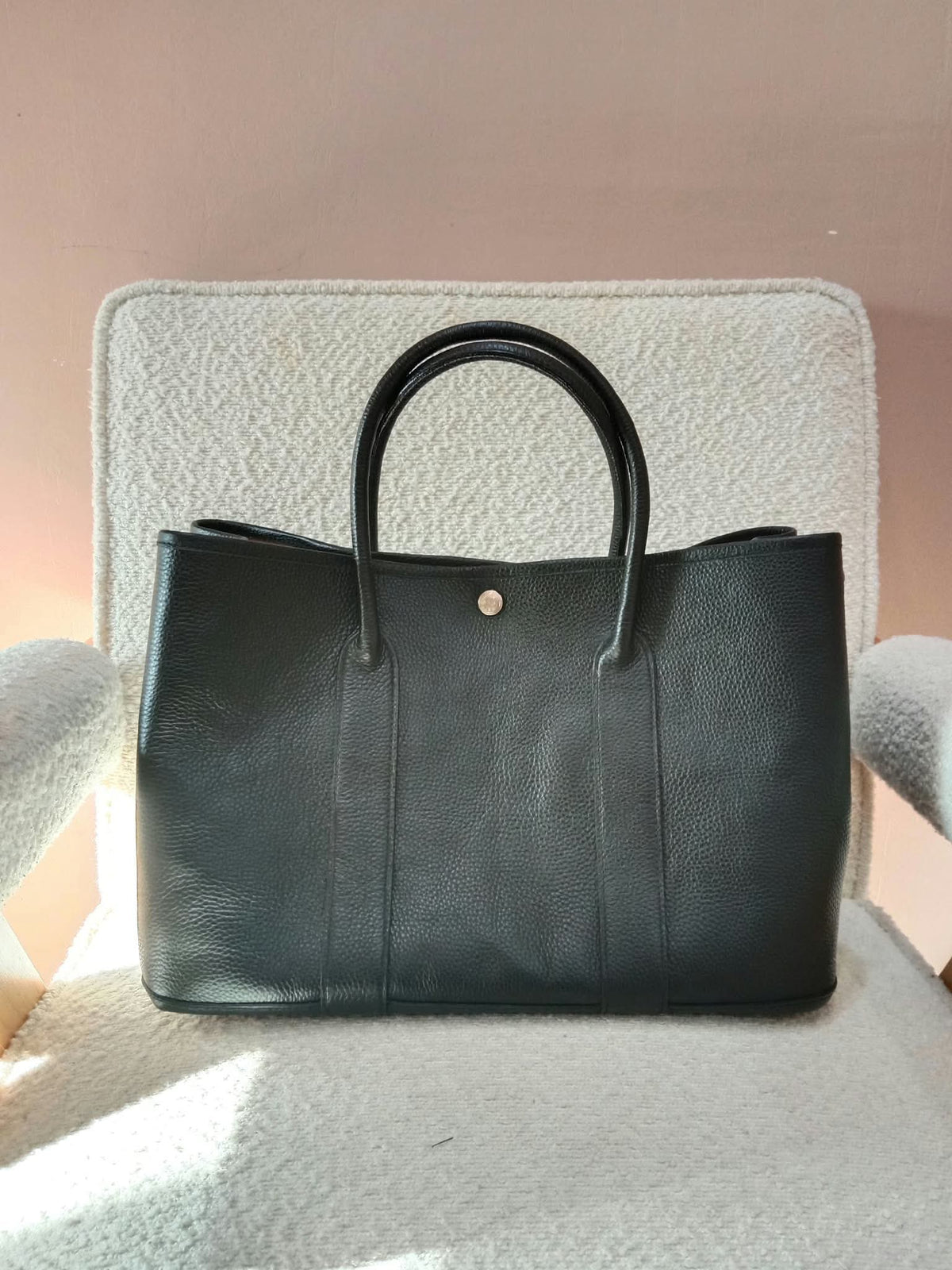 Hermes Garden Party 36 Noir Negonda Stamp T 2015