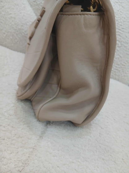 Saint Laurent Niki Leather Beige Bag