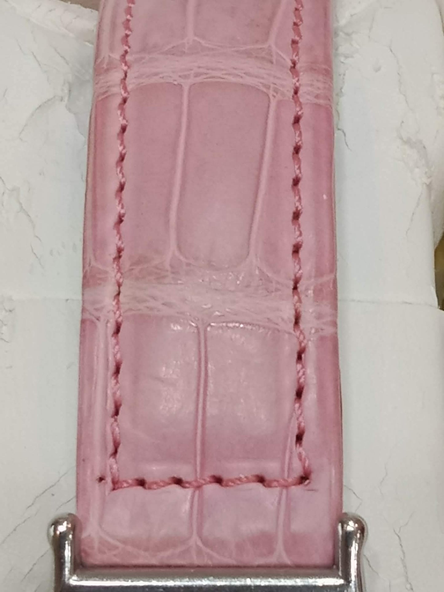 Cartier Pasha C Pink Blue Limited Edition Watch 35mm Stainless Steel Case Pink Alligator Leather Strap