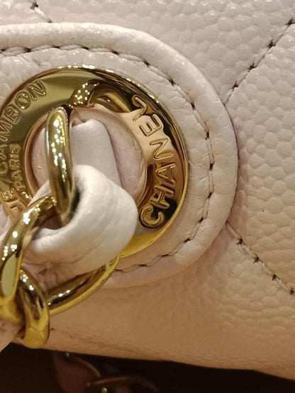 Chanel Business Affinity Light Pink Caviar Medium Microchipped