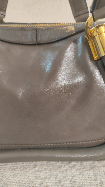 Chloe Small Double Carry Flannel Gray Bag