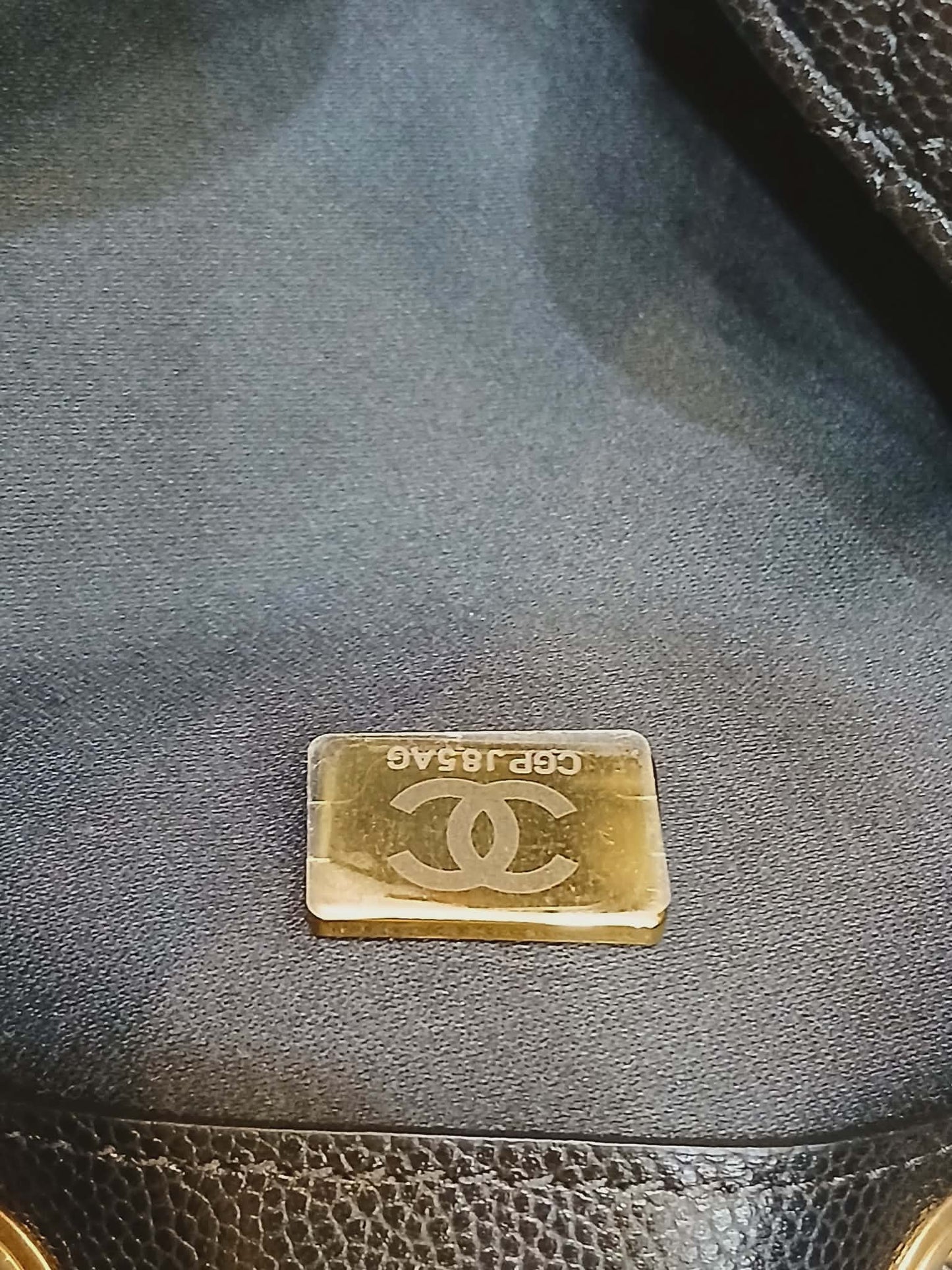 Chanel 25 Black Caviar Microchipped Fullset