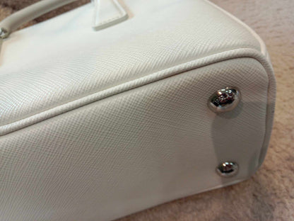 Prada Saffiano White Mini Galleria Tote