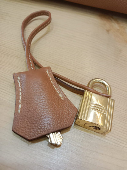 Hermes Birkin 30 Gold on Gold Clemence Stamp E Square 2001