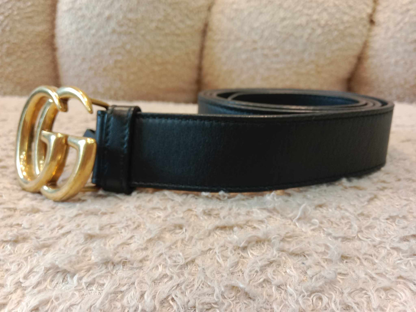 Gucci Black Leather Belt