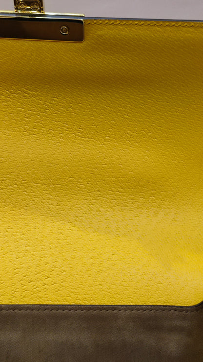 Gucci GG Floral Bamboo Bag Yellow