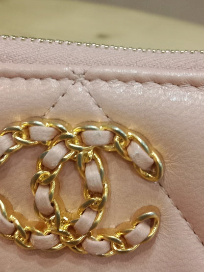 Chanel 19 Wallet Lambskin Pink Series 29