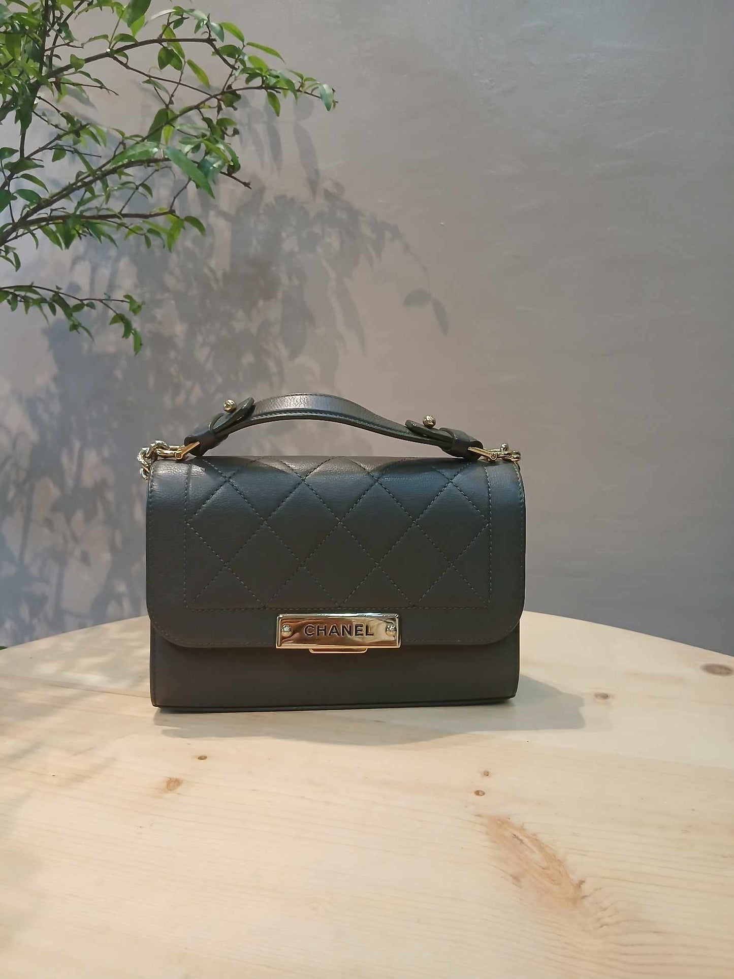 Chanel Label Click Small Quilted Calfskin Series 23