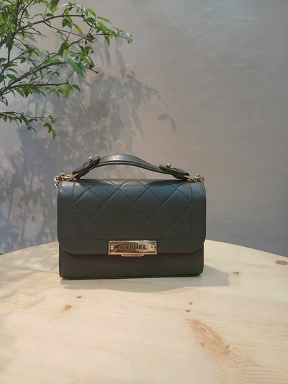 Chanel Label Click Small Quilted Calfskin Series 23
