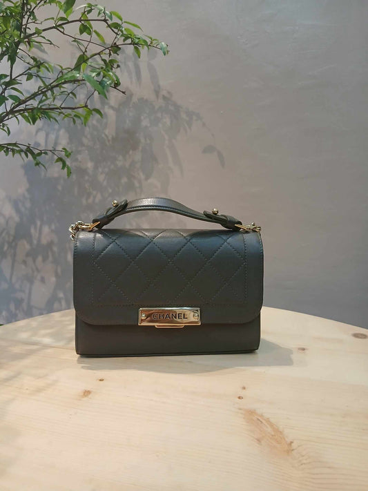 Chanel Label Click Small Quilted Calfskin Series 23
