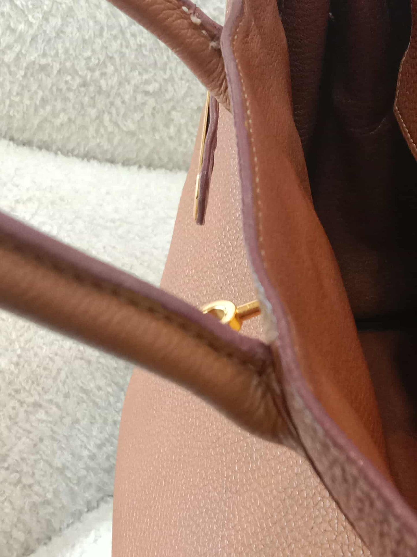 Hermes Birkin 30 Gold on Gold Clemence Stamp E Square 2001