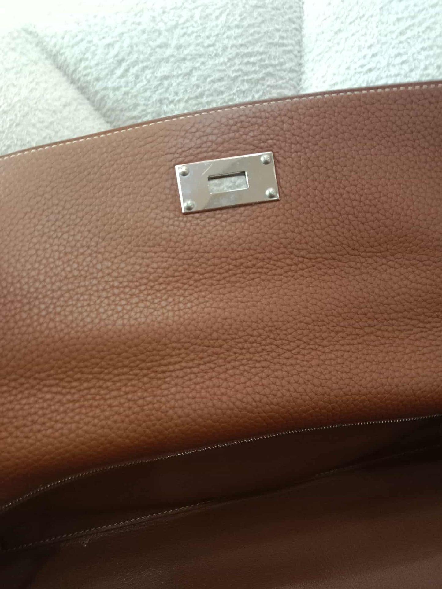 Hermes JPG 42 Gold Clemence Stamp N Square 2010